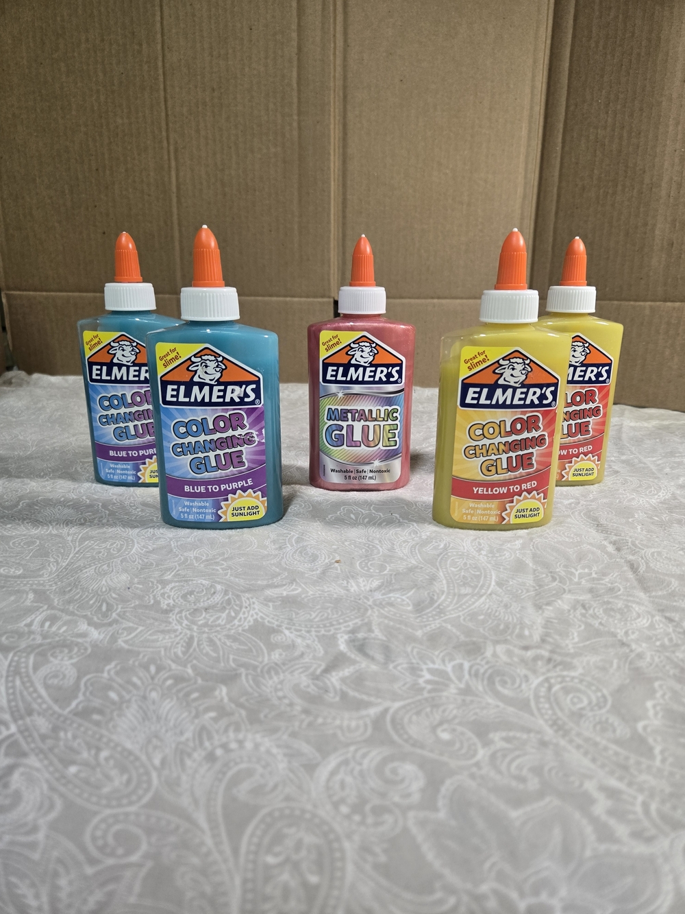 Color-Changing Glue Pack — Blue & Yellow